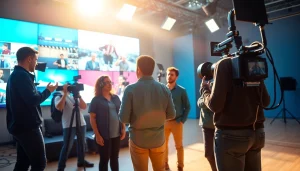 Fast-paced scene from a Video Production Company Phoenix showcasing a creative crew at work.