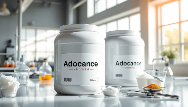 Exploring adoçante industrial em um ambiente de laboratório limpo e moderno