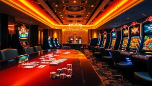 Experience thrilling gameplay with Netwin at a vibrant casino table filled with chips and cards.