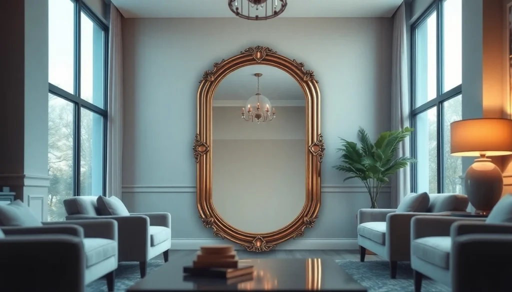 Reflect bespoke designs at https://merithome.co.uk with a stunning modern mirror in an elegant interior.