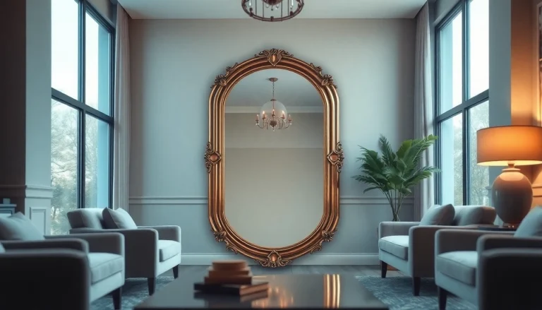 Reflect bespoke designs at https://merithome.co.uk with a stunning modern mirror in an elegant interior.