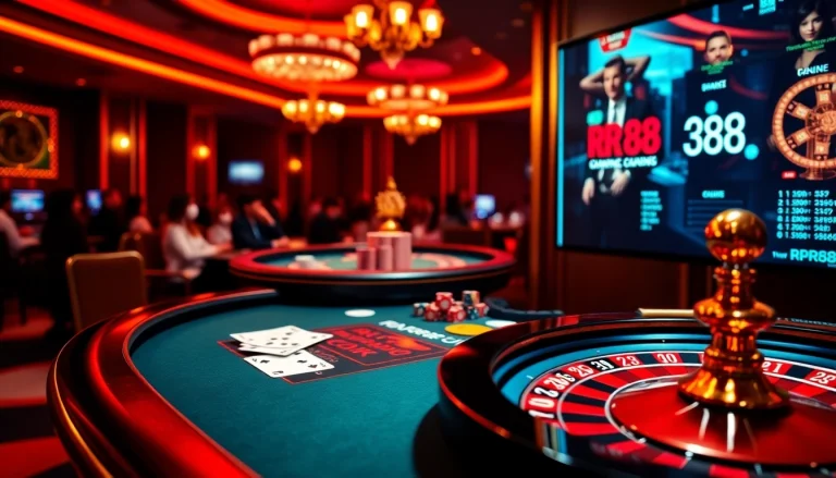 Experience the excitement of rr88 casino with vibrant gaming tables and live dealers.