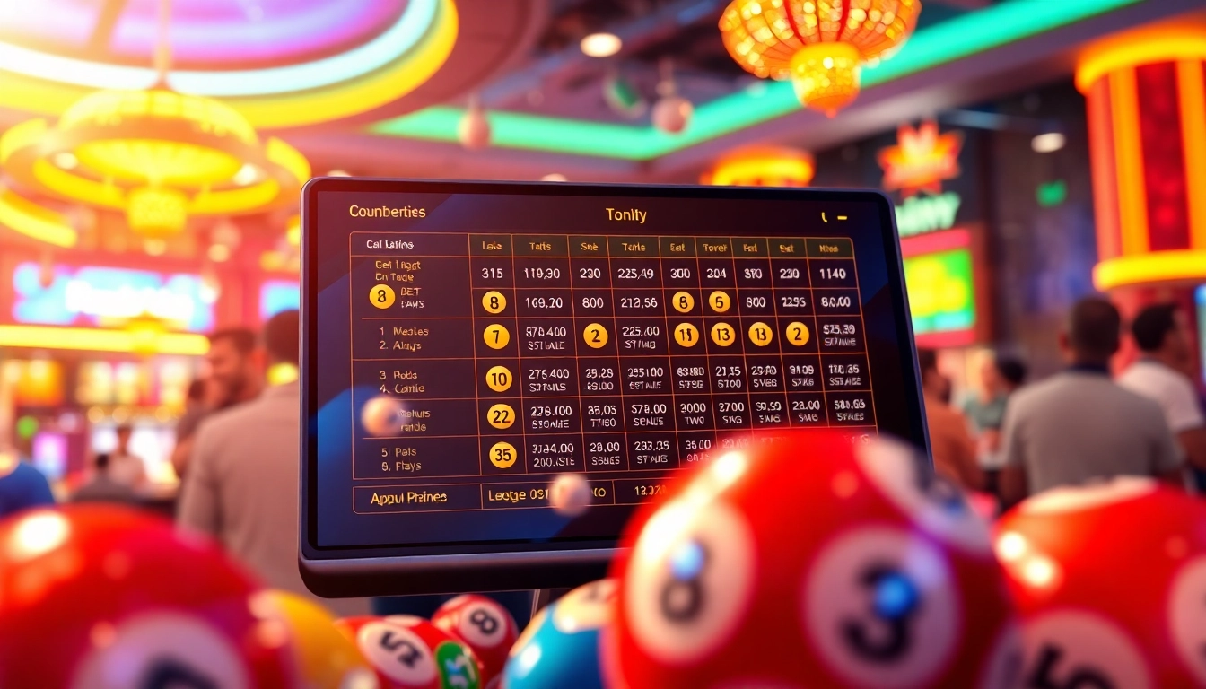 Menggambarkan togel online dalam suasana perjudian modern yang menarik dan penuh warna.