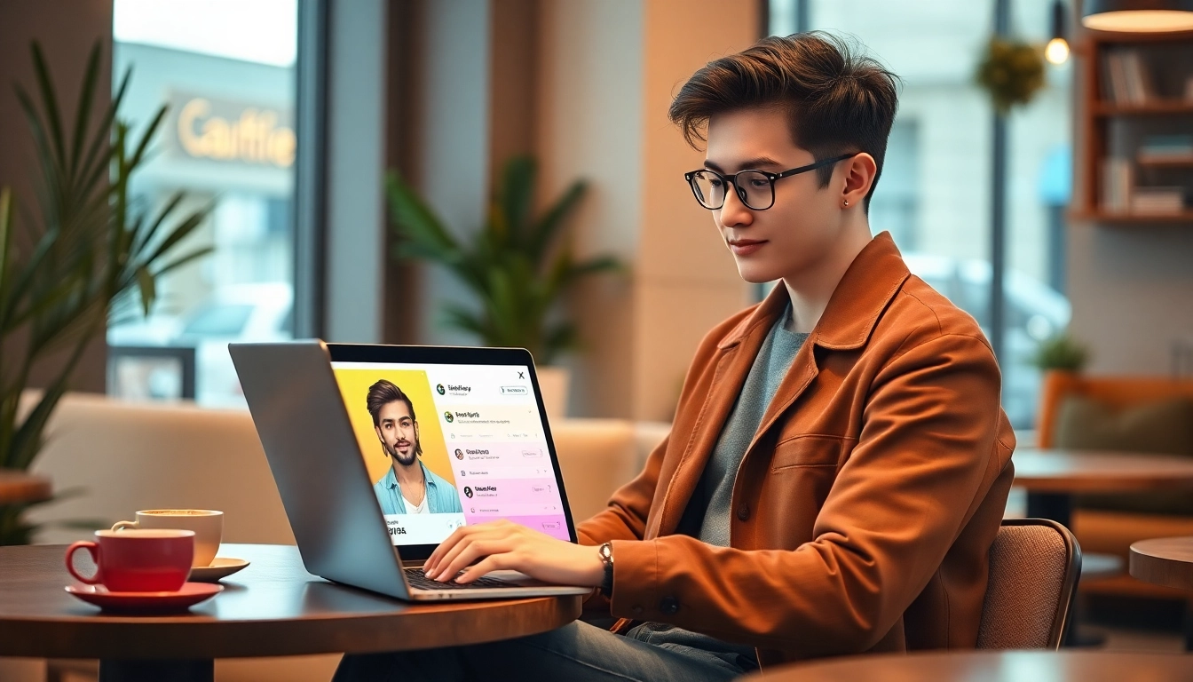 Creating a vibrant whatsapp profile photo in a stylish cafe setting