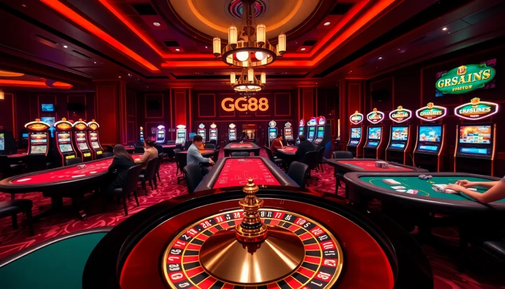 Exciting casino gameplay at GG88biz featuring roulette and poker action.