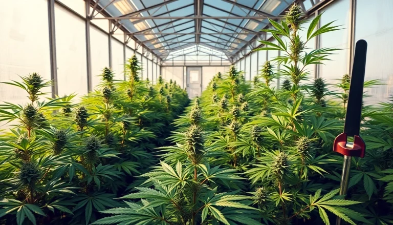 Cultivating cannabis legal espagne in a sunny greenhouse setting.