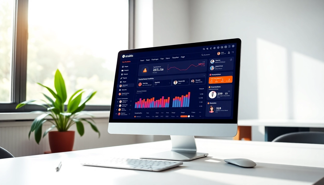 Enhance your presence using Instagram smm panel with a sleek marketing dashboard displayed.