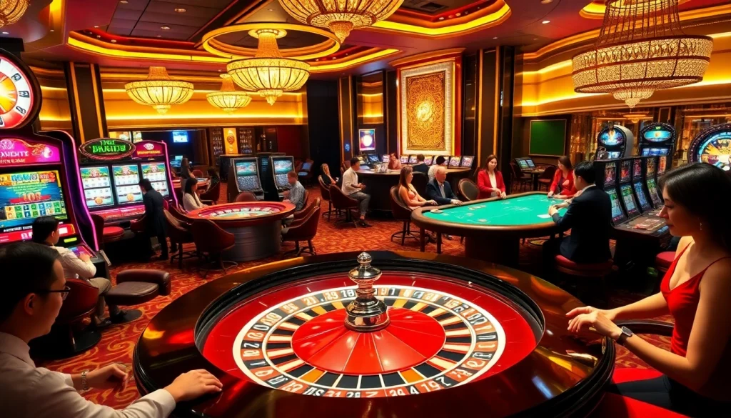 Experience the excitement at Nhà cái MMOO with vibrant casino tables, thrilling gameplay, and engaging atmosphere.