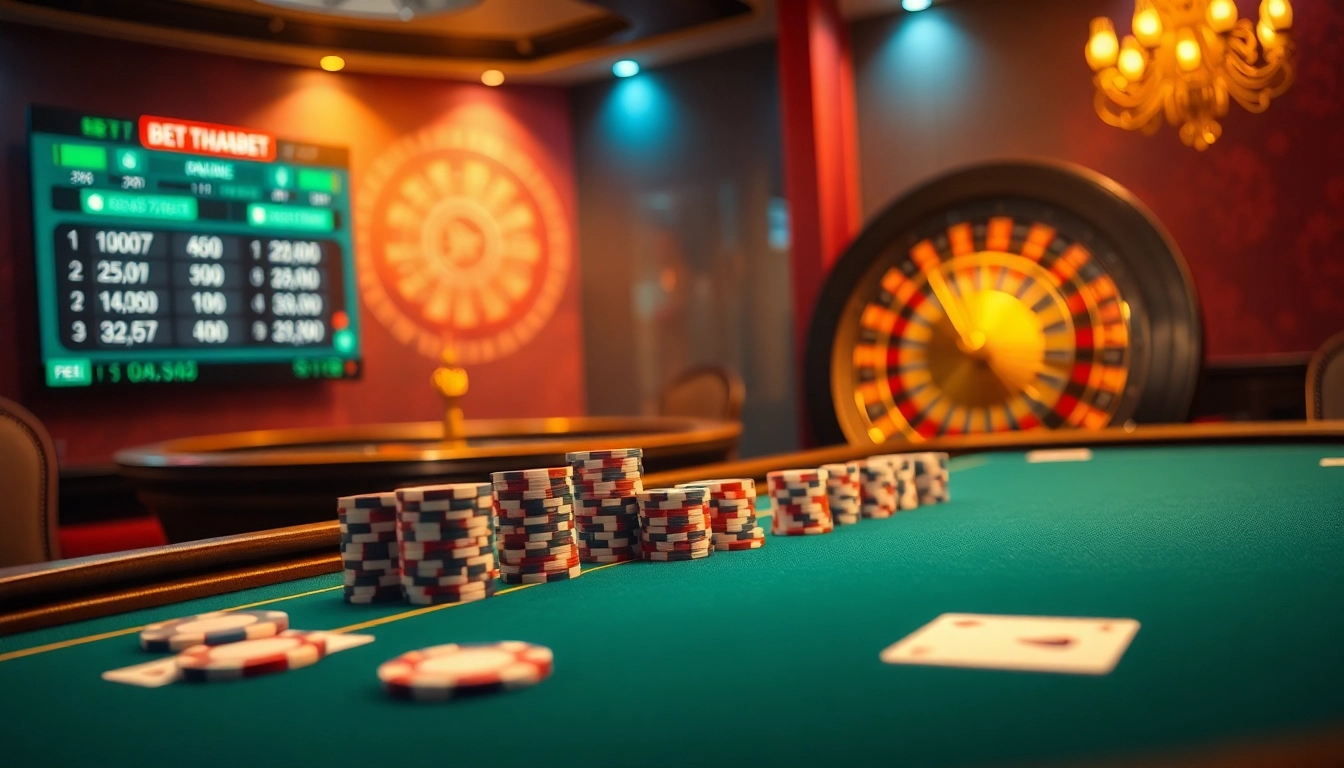 Engage with excitement at nhà cái thabet's stunning casino experience featuring games and betting options.