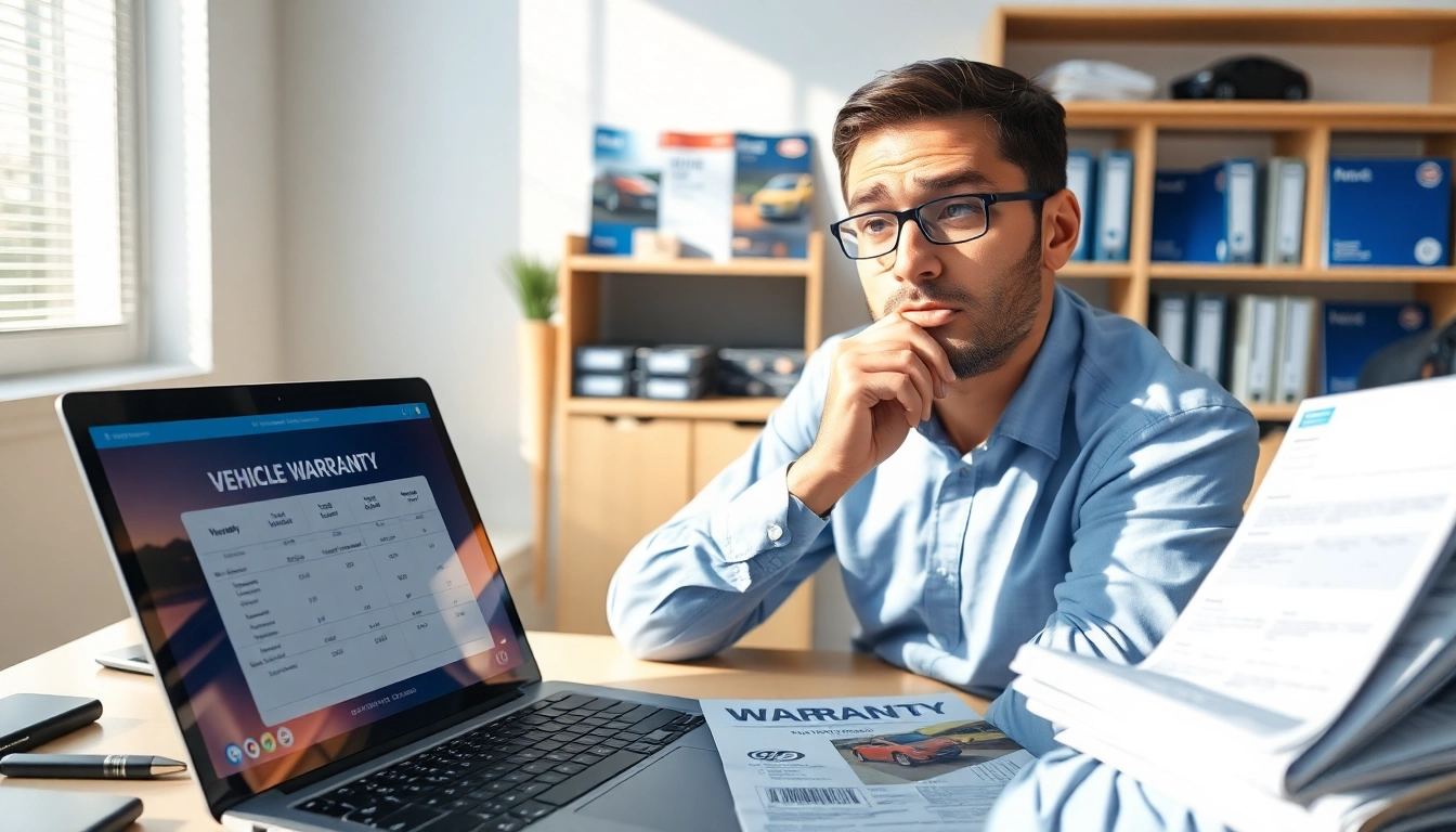 Person considering if I can buy an extended warranty after I buy my car at a desk.