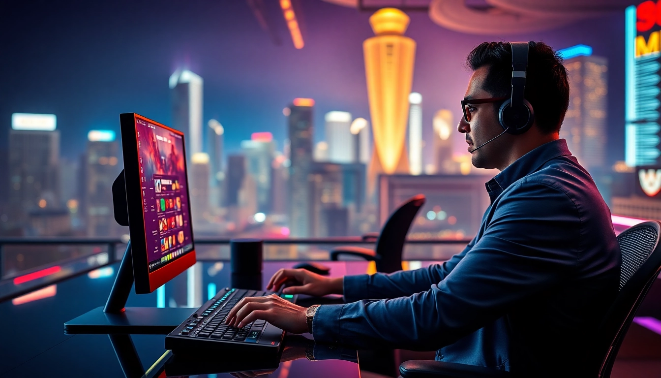 1win oynamag üçün enerjili oyun mühiti və güclü bilgisayar detallarını nümayiş etdirir.