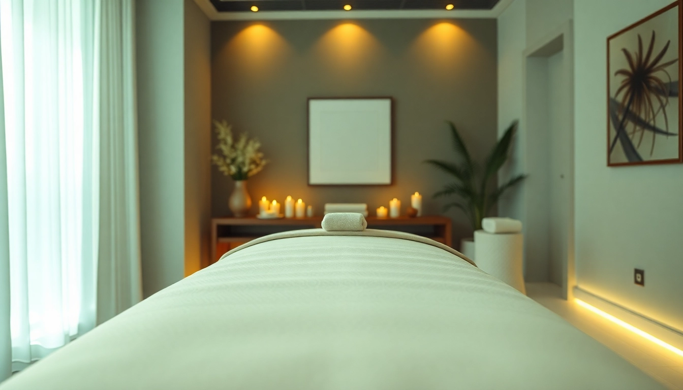 Relaxing home massage setup for 출장안마 service with tranquil ambiance.