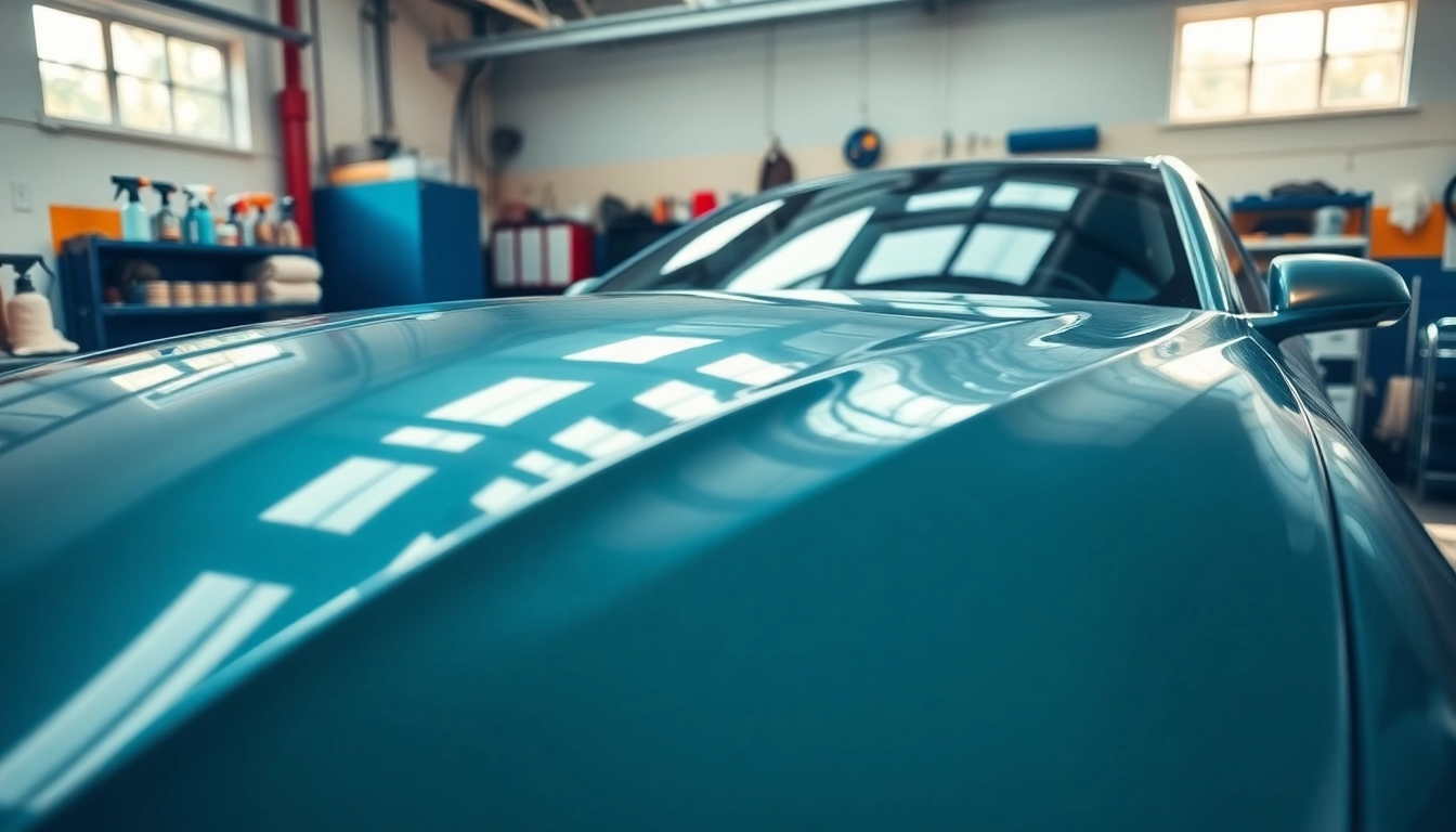 Experience top-tier car detailing Chattanooga with a shining vehicle in a well-equipped garage.