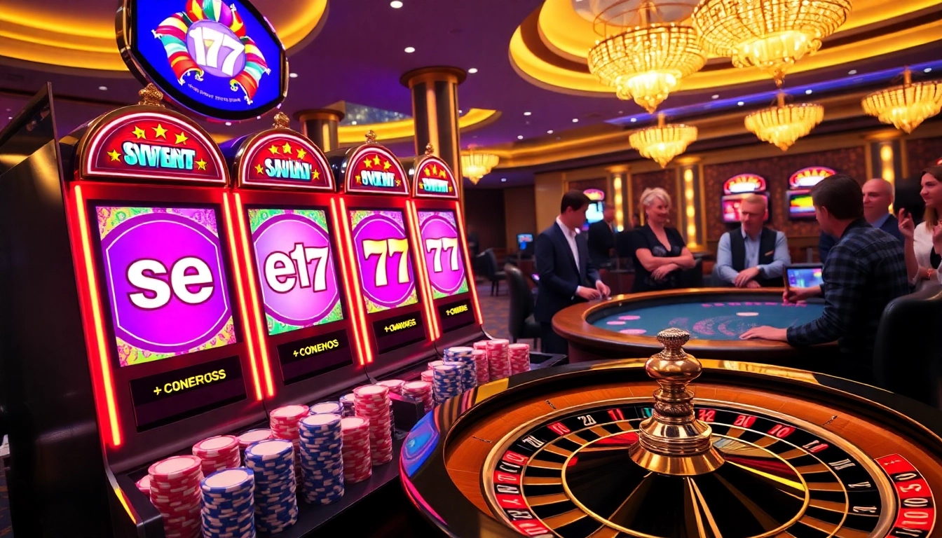 Experience the excitement of winning at seven77 slot machines in a luxurious casino atmosphere.