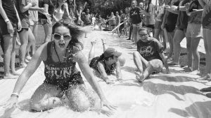 Florida-Girls-on-slip-and-slide-BW