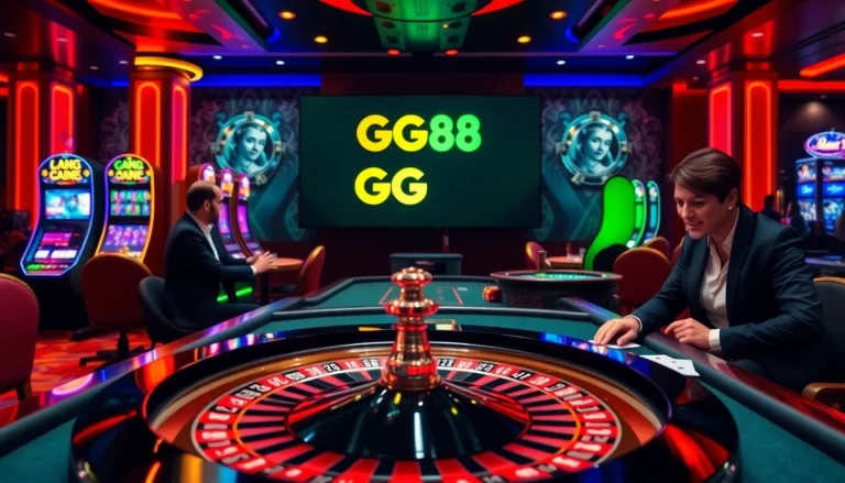 Experience thrilling gameplay at GG88 with vibrant casino tables and exciting betting action.