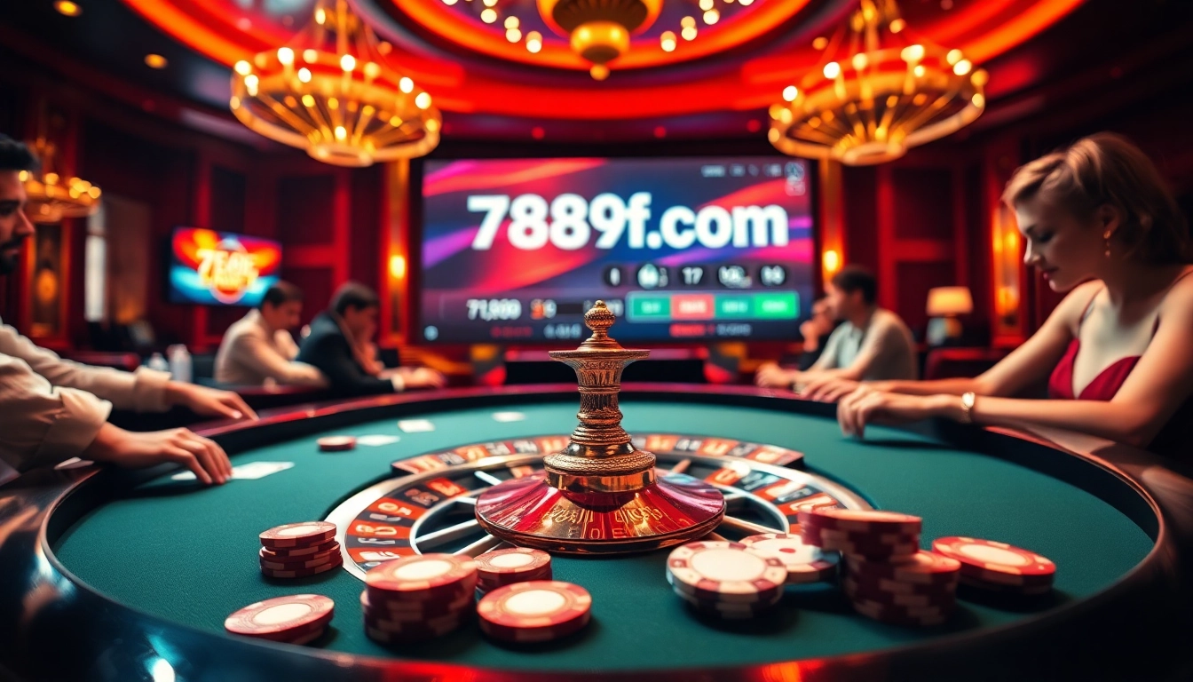 Experience the thrill of betting at 789f.com with an engaging casino scene.
