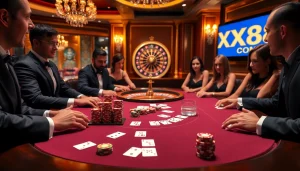 Experience high-stakes gambling at XX88 COM with glamorous poker and roulette action.