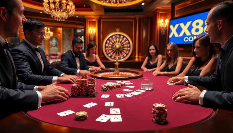 Experience high-stakes gambling at XX88 COM with glamorous poker and roulette action.
