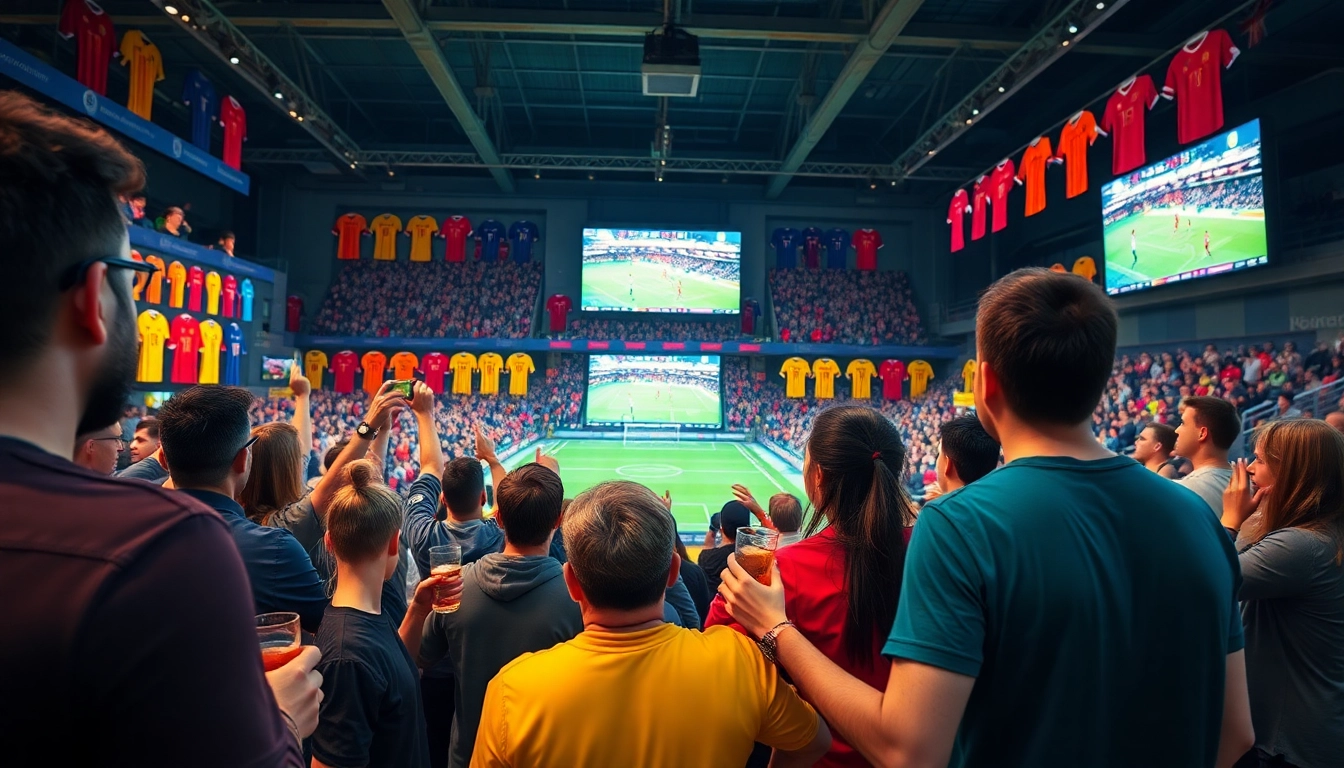 Experience โปรแกรมบอล วันนี้ as avid fans enjoy a thrilling match atmosphere with excitement.