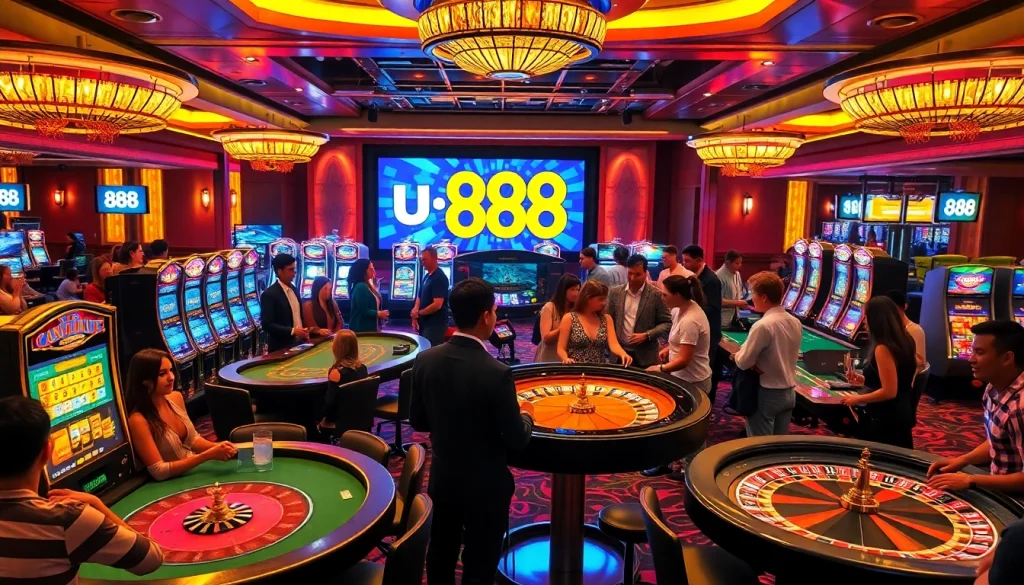 Experience the excitement of u 888 casino gaming with professional dealers and vibrant card tables.
