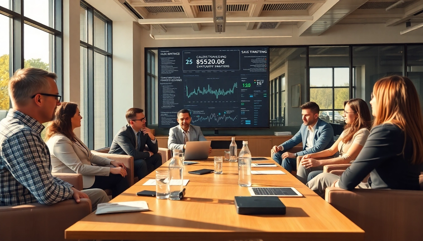 Analyze sales opportunities by industry during a collaborative business meeting.