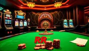 Experience the excitement of RR88 with vibrant casino tables and thrilling games.