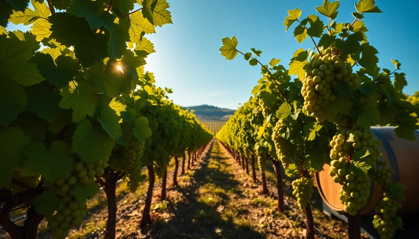 Experience wineries in Clarksburg nestled among lush vineyards and bright skies.