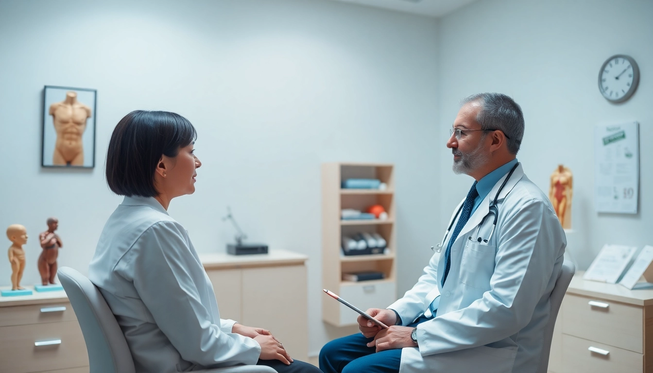 包茎手術 おすすめを強調する思いやりのある医師と患者の対話を重視した、包茎手術の相談に適した専門的な医療現場。