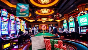 Gamblers placing bets and enjoying games at 88i's luxurious casino.