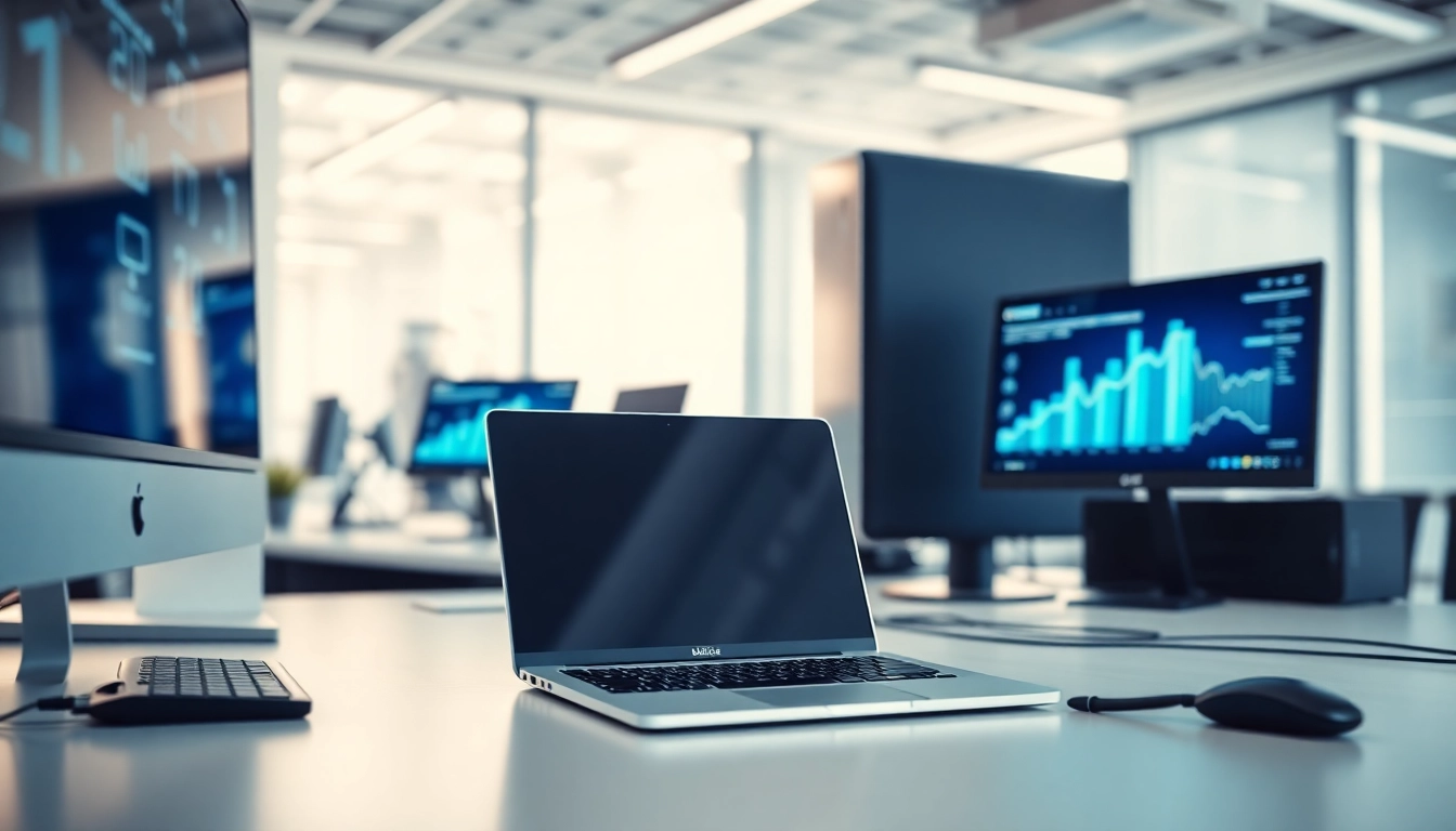 zirvegrupbilgisayar modern teknoloji ofisi ve bilgisayar setupları ile dolu.