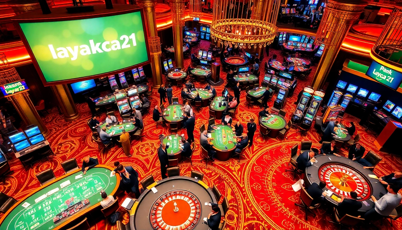 Experience the excitement of gambling at layarkaca21 with professional dealers and vibrant casino elements.