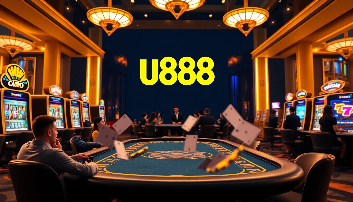 Experience excitement at U888 online casino with vibrant slots and engaging dealers.
