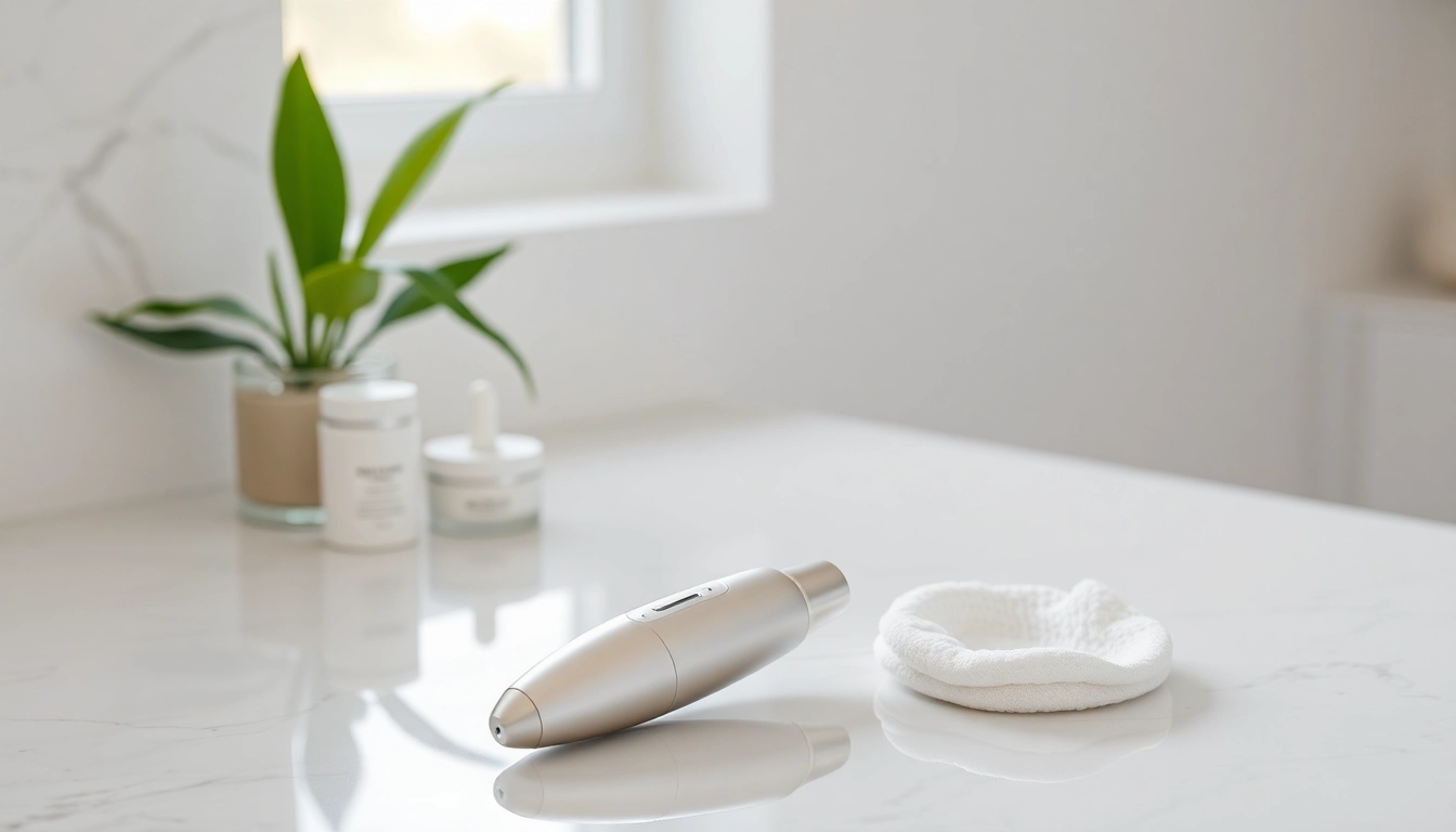 Painless mole freckle pen displayed with skincare products, showcasing comfort and precision in mole removal.