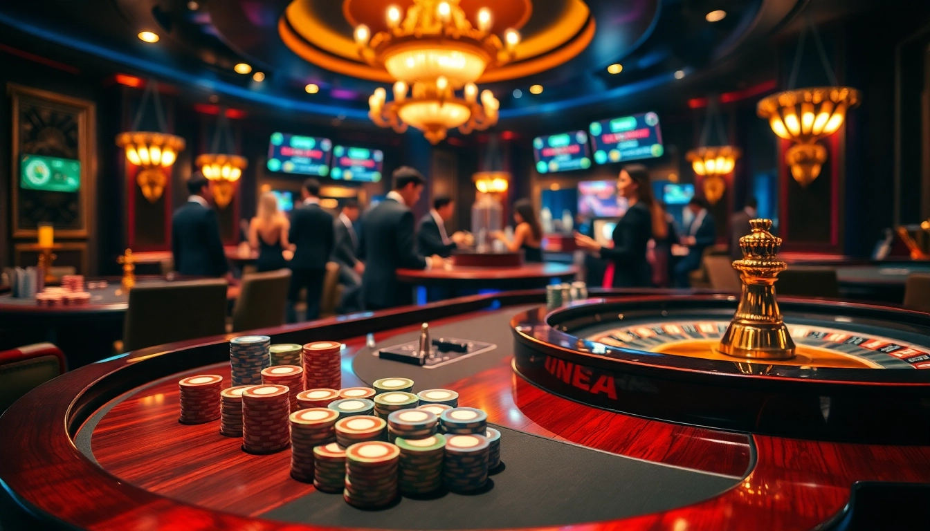 Découvrez l'excitation du meilleur casino en ligne avec des jetons de poker colorés et une roulette.