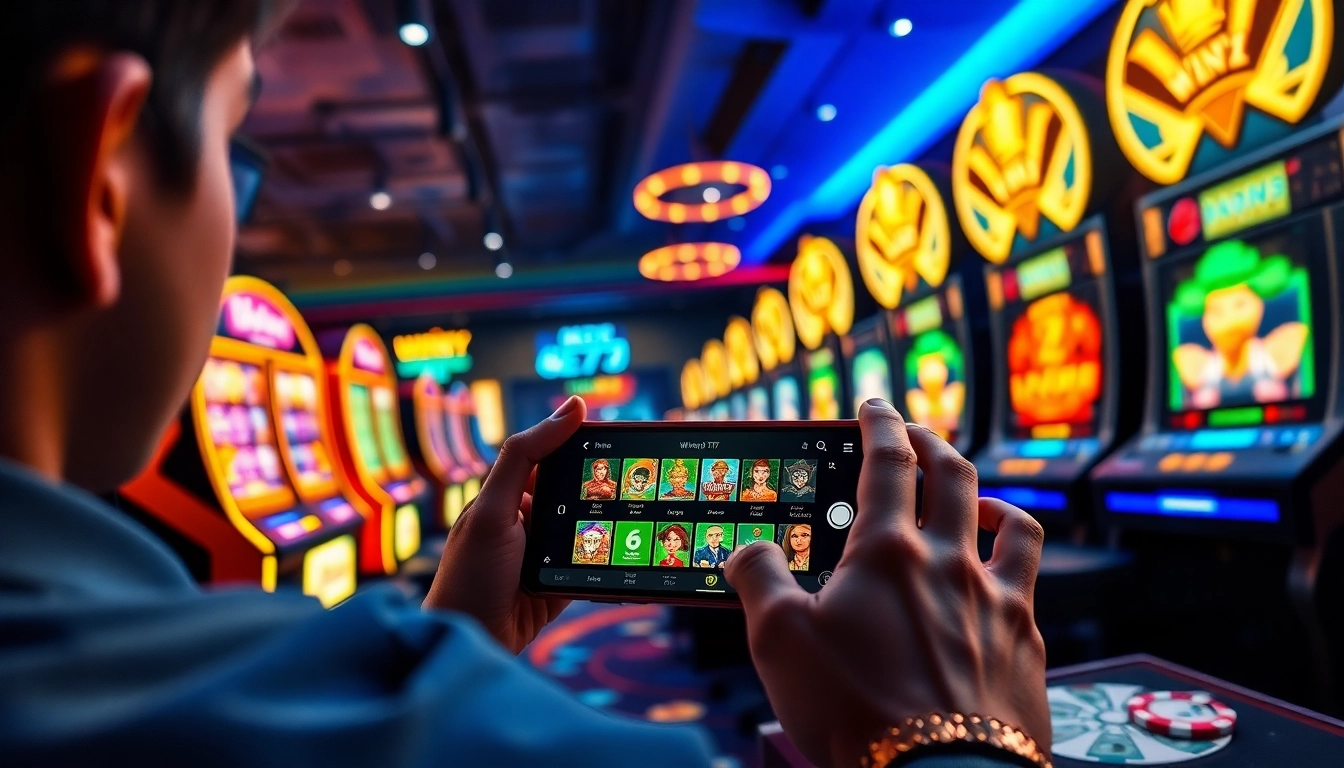Exciting online gaming experience on Winvn 777 platform, showcasing live casino action and vibrant graphics.