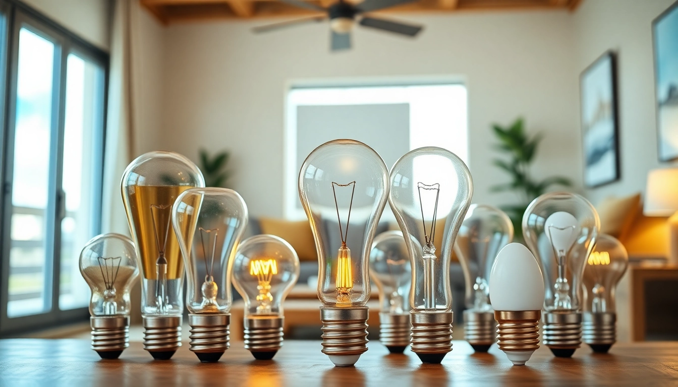 Enhance your space with diverse a19 light bulbs showcased in a cozy living room setting.