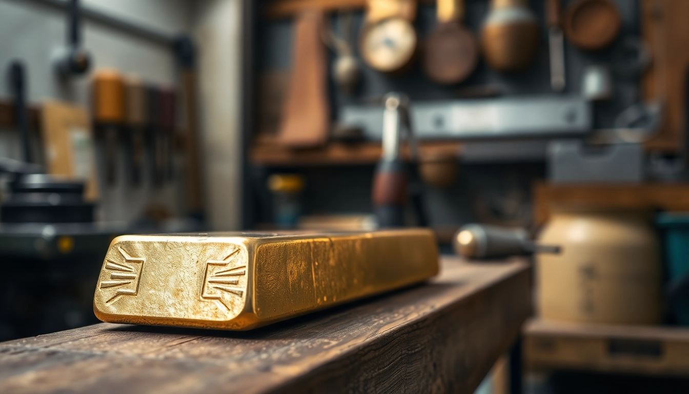 Prim-plan al unei Bara alama lustruite, evidențiind textura sa metalică și luciul într-un mediu de atelier.