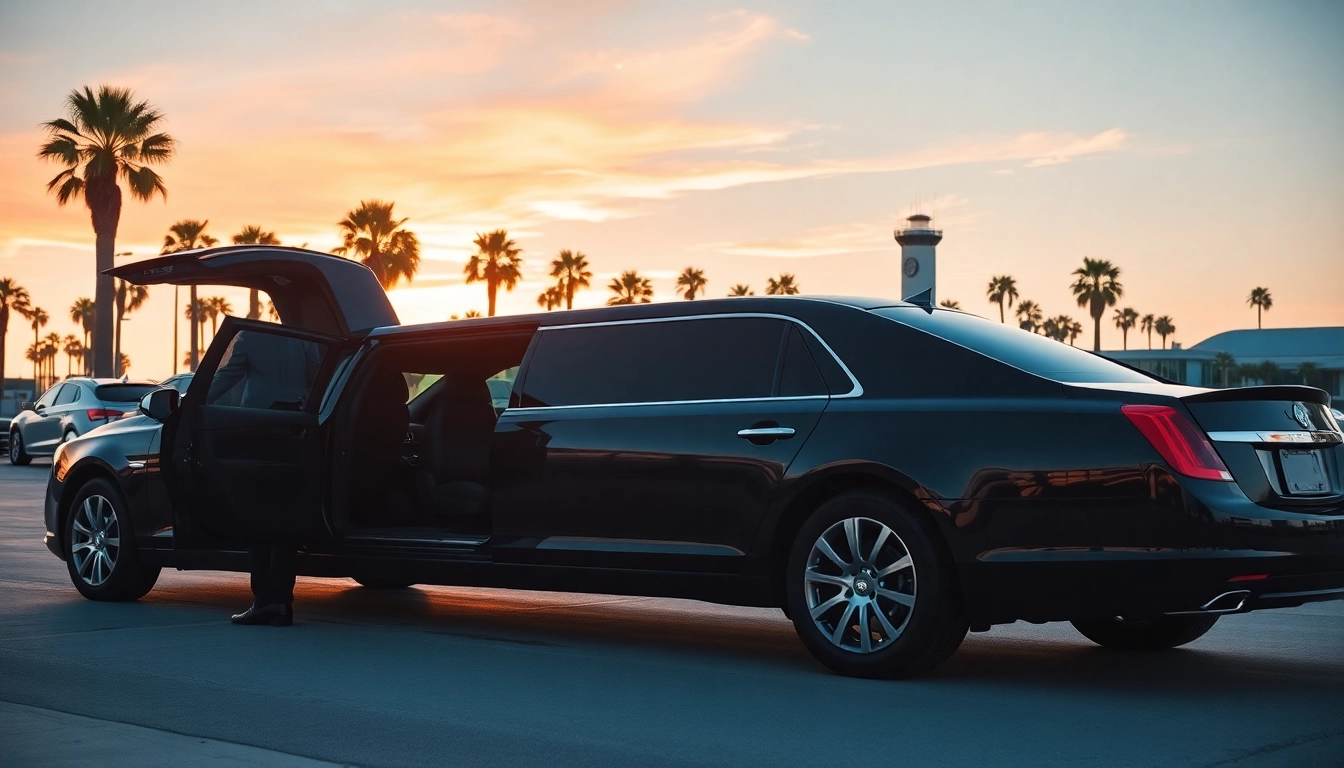 Luxurious Los Angeles Limo service with a professional chauffeur at LAX.