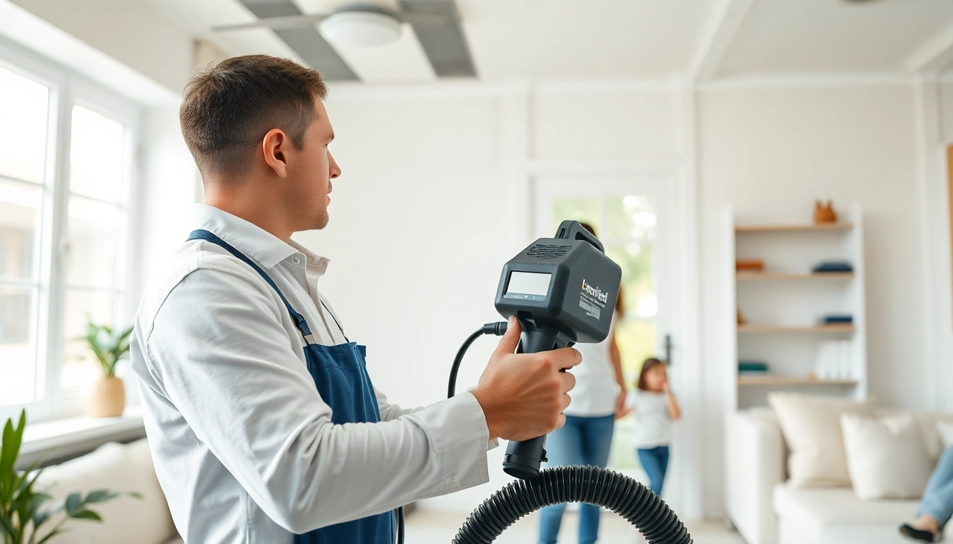 HVAC cleaning services performed by a certified technician using advanced equipment to enhance indoor air quality.